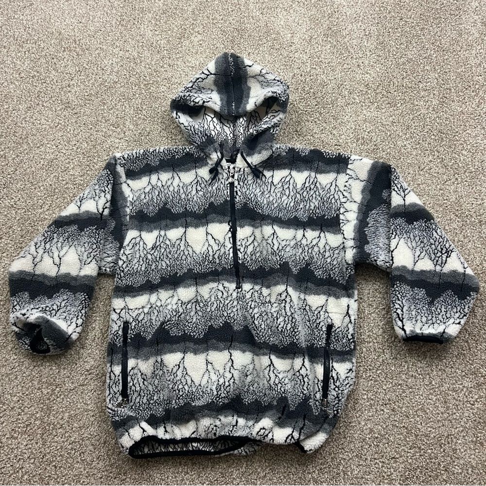 Vintage Duffel Sportswear hooded Fleece Coat women’s L